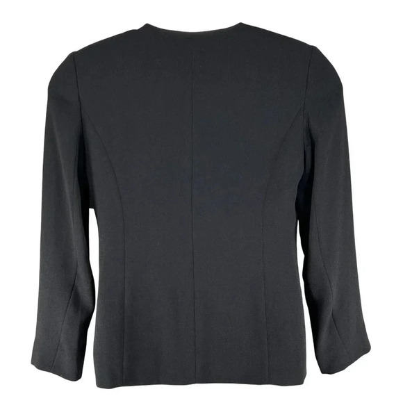 VTG Betu NWT Womens Black 2 Piece Embroidered Blazer 6 Tank Top 8 Career Wear - Picture 5 of 16